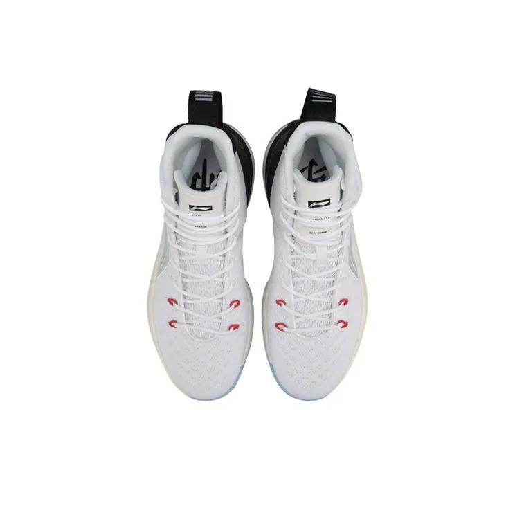 LiNing YuShuai 13 Anti Slip Wear Resistant High Top Light Foam Basketball Shoes Men's White-3