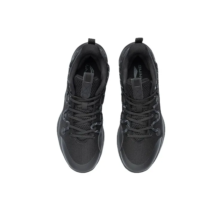 LINING Speed Team Basketball Shoes Men Low Top Black/Blue-3
