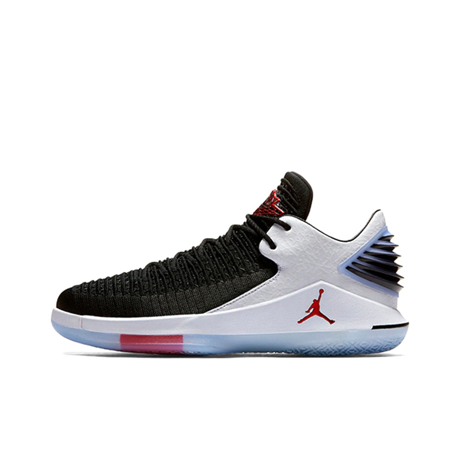 Air Jordan 32 Basketball Shoes Men Mid Top Black White Red POIZON