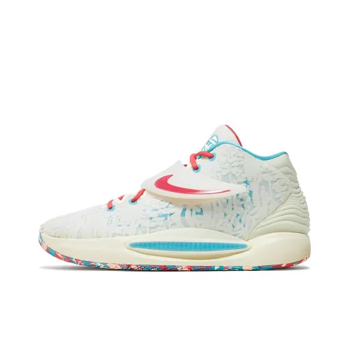 Nike KD 14 Basketball Shoes Men Mid-Top White/Blue/Red