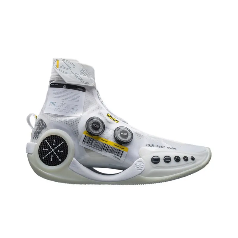 LiNing WOW 9 Infinity 'Test R1' Glow In The Dark High Top Basketball Shoes Men's White-1