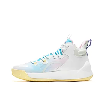 QIAODAN Busters 3Elite Durable Breathable High Top Basketball Shoes Men's Blue Pink