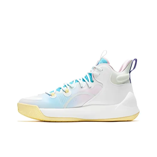 QIAODAN Busters 3Elite Basketball Shoes Men High-Top Blue/Pink