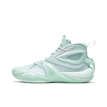 XTEP Battle 1.0 Cushioning Anti Slip And Wear Resistant High Top Performance Basketball Shoes Men's Green Pink