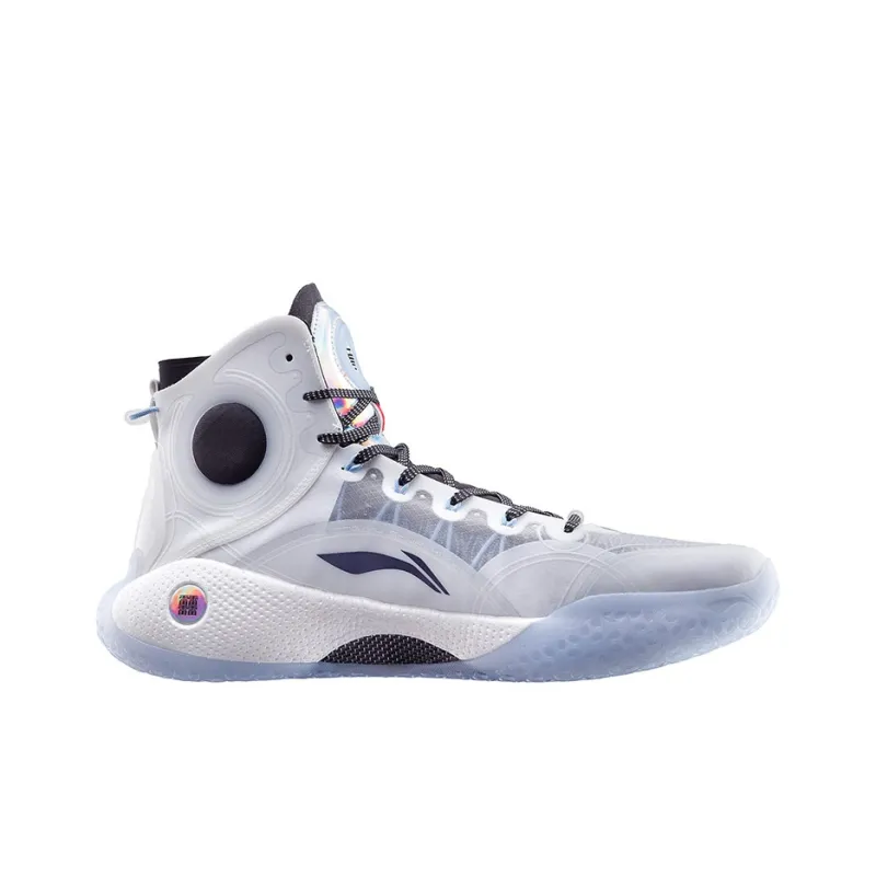 LiNing YuShuai 14 Boom Cushioning Anti-Slip And Wear-Resistant Coverage Support High-Top Basketball Shoes Arctica White-1