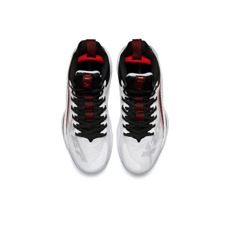 XTEP Breathable Abrasion Resistant Slip Resistant Low Top Basketball Shoes Men's Black White-1