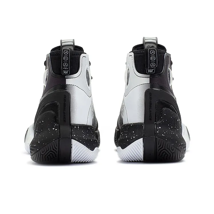 361° AG3 Pro Basketball Shoes Men High Top 361 Degrees White/Obsidian Black-3