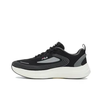 FILA NUVOLE EVO Anti Slip Wear Resistant Low Top Running Shoes Men's Black White