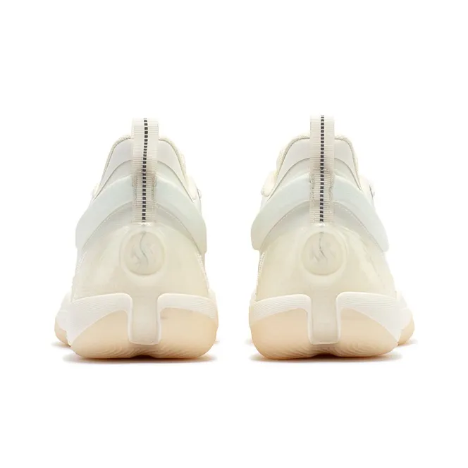 361° AG Anti Slip Wear Resistant Low Top Basketball Shoes Men's Feather White-3