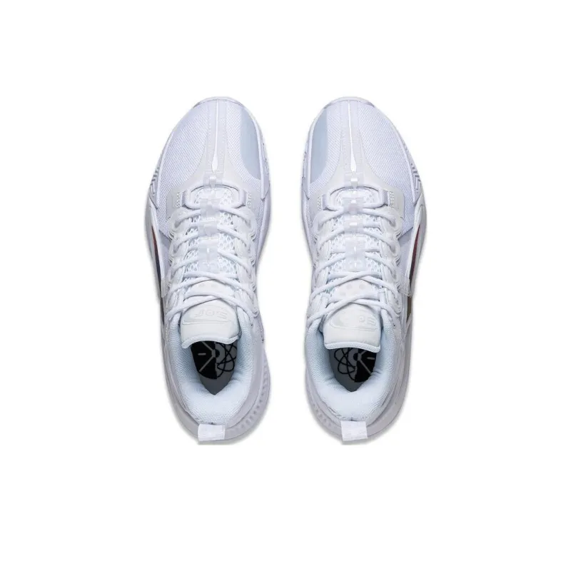 LiNing Son Of Flash Durable Breathable Low Top Basketball Shoes Men's White-3