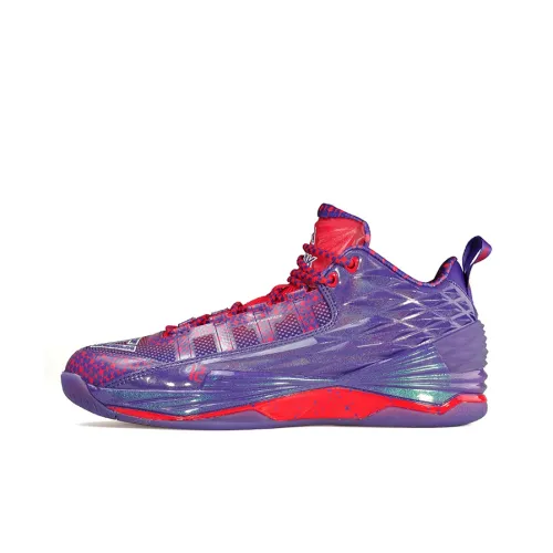 PEAK Basketball Shoes Men Low-Top Purple/Bright Red