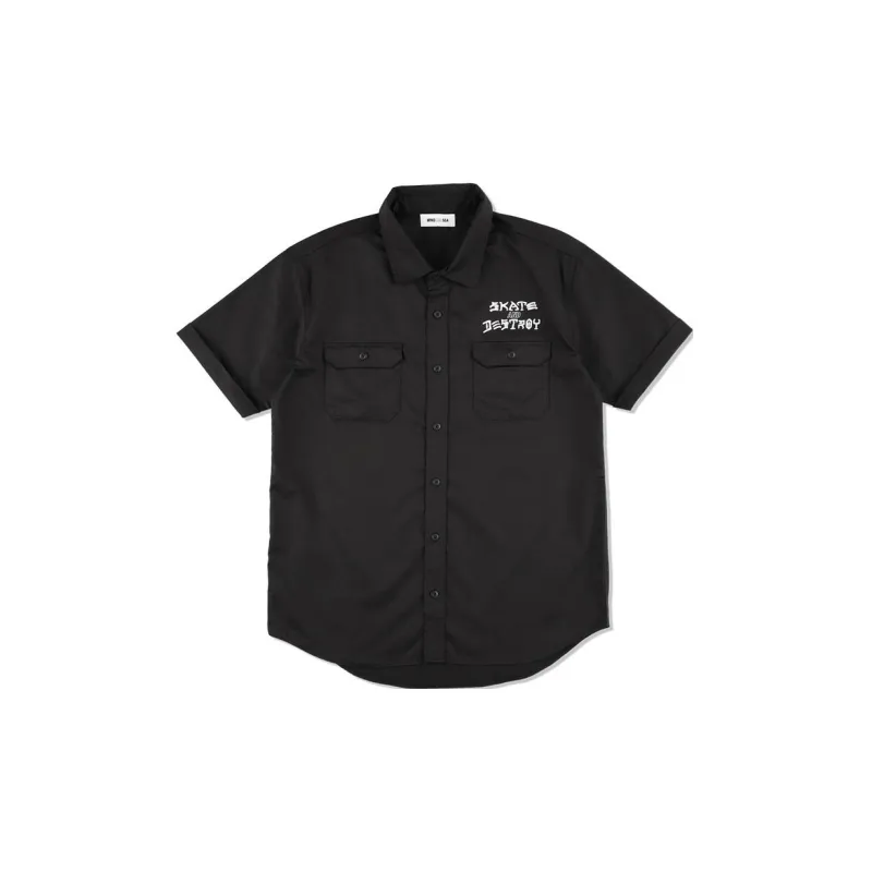 Wind And Sea X Thrasher X WIND AND SEA CO-TITLED SERIES Shirts Unisex Black-1