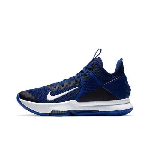 Nike Witness 4 Basketball Shoes Unisex Low-Top Blue/White/Black