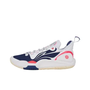LiNing Speed 9 Cushioning Anti Slip And Wear Resistant Low Top Basketball Shoes Men's Blue White