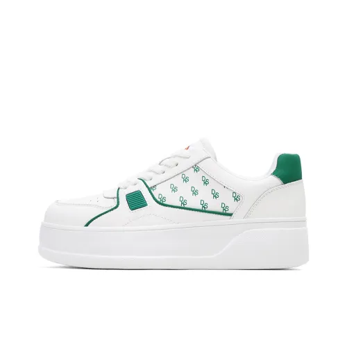 Dickies Low Top Skateboard Shoes Women's White Green