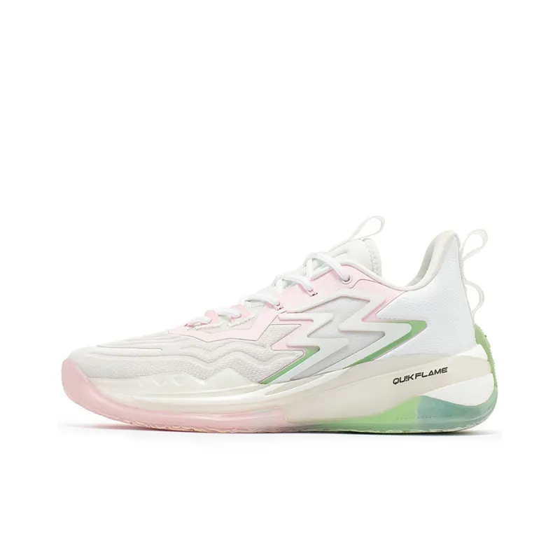 361° Big3 3.0 Pro Low Top Basketball Shoes Men's Gray Pink-0