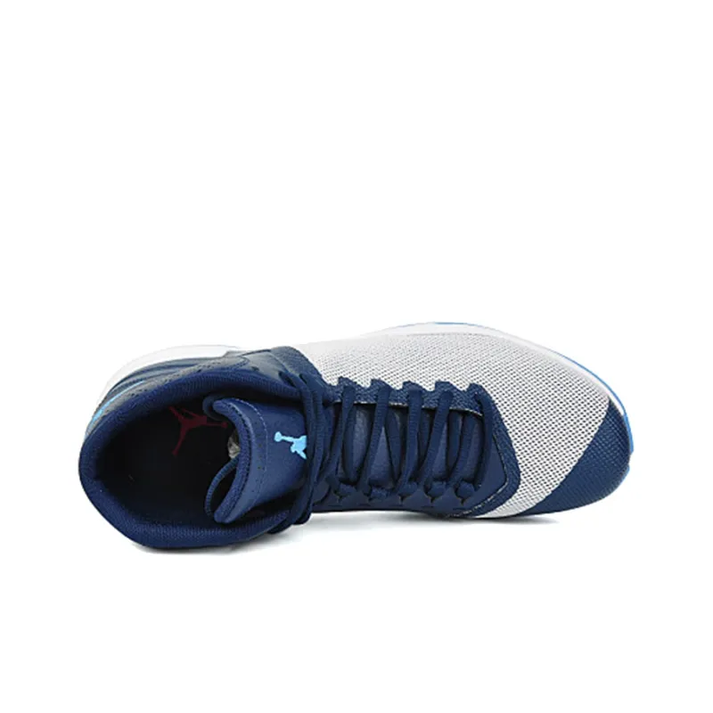 Jordan Super.Fly 4 Cushioning Anti-Slip And Wear-Resistant Coverage High-Top Basketball Shoes Men's White Blue-2