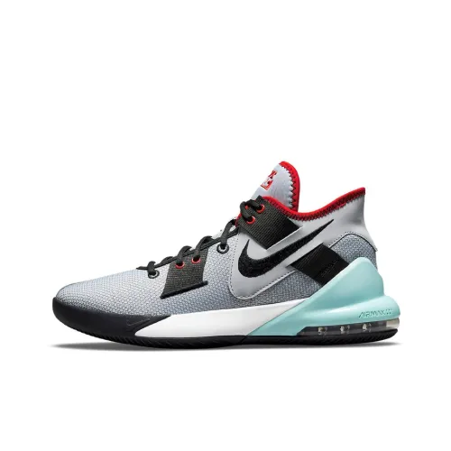 Nike Air Max Impact 2 Basketball Shoes Men Low-Top Gray/Blue/Red