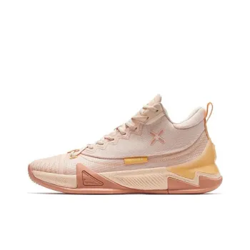 XTEP Shark1.0 Cushioning Anti Slip Wear Resistant Breathability Low Top Basketball Shoes Orange Pink