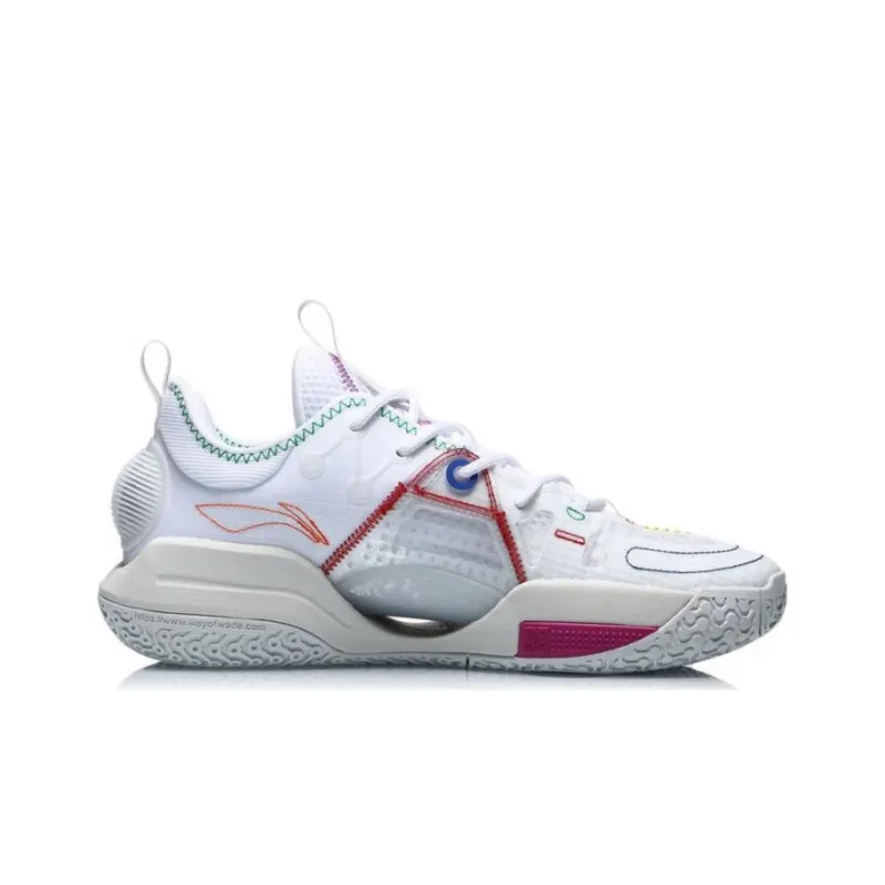 LiNing All City 9 V1.5 Abrasion Resistant Breathable Low Top Basketball Shoes Men's White-1