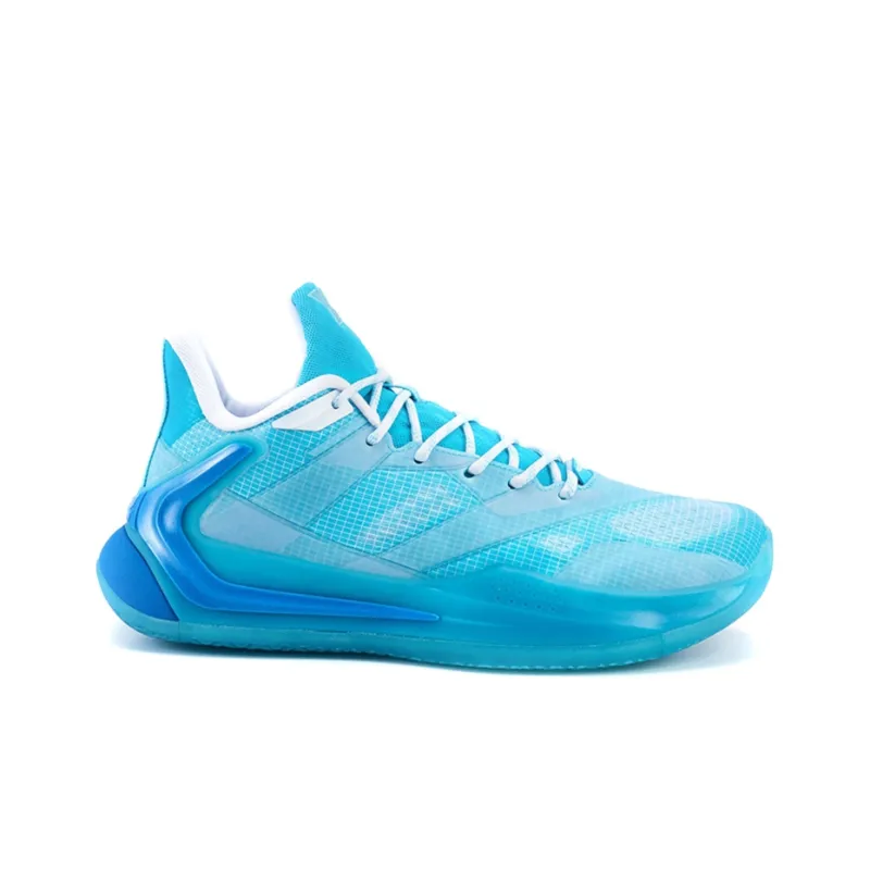 XTEP Basketball Shoes Men Low Top New White/Sky Blue-1