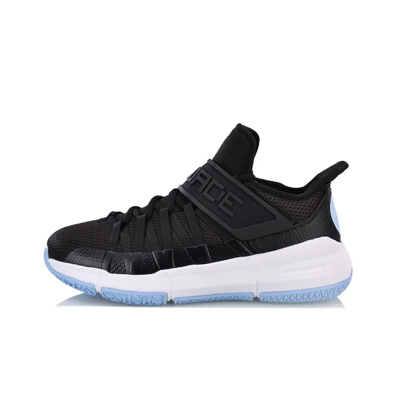 LINING All Over The Place Basketball Shoes Men Mid-Top Black/Blue-0
