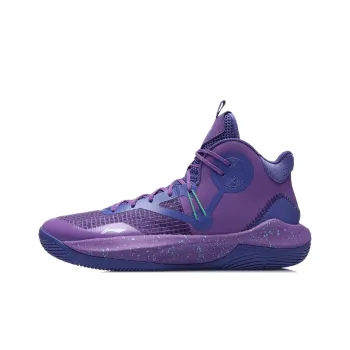LINING Sonic 9 Team Basketball Shoes Men Mid Top Quartz Purple