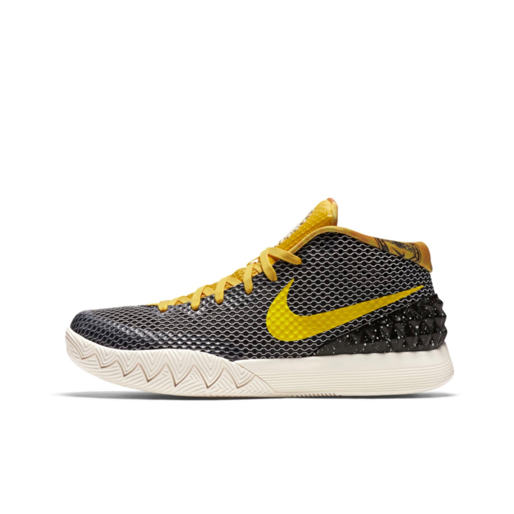 Nike Kyrie 1 Basketball Shoes Men Mid top Black yellow sail Color US W 10