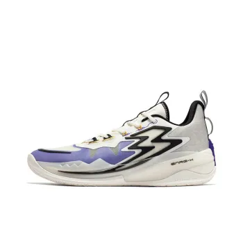 361° Big3 3.0 Liangzhu Cushioning Anti Slip And Wear Resistant Low Top Performance Basketball Shoes Men's White Purple