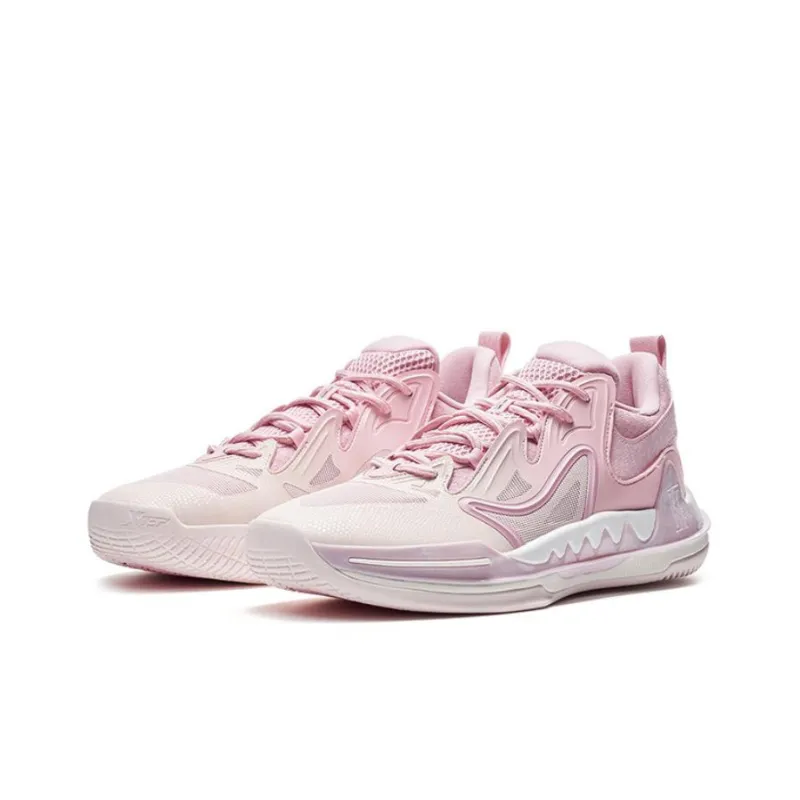 XTEP Melee 1 V2 Cushioning Anti Slip And Wear Resistant Low Top Basketball Shoes Men's Pink-2