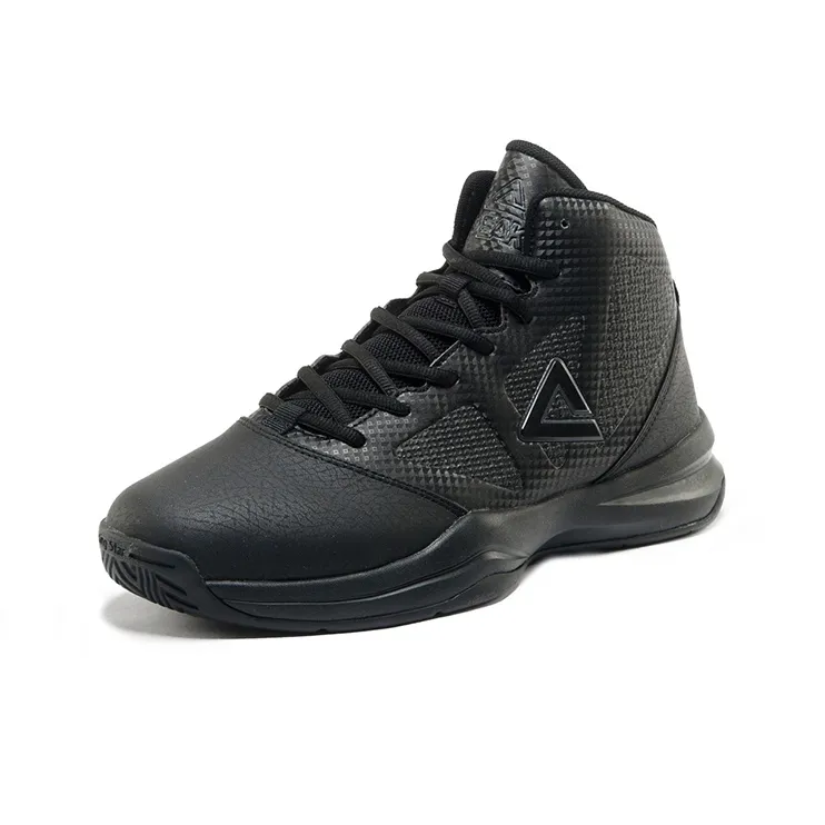 PEAK Cushioning Slip Resistant Waterproof Low Top Basketball Shoes Men's Black Gray-2