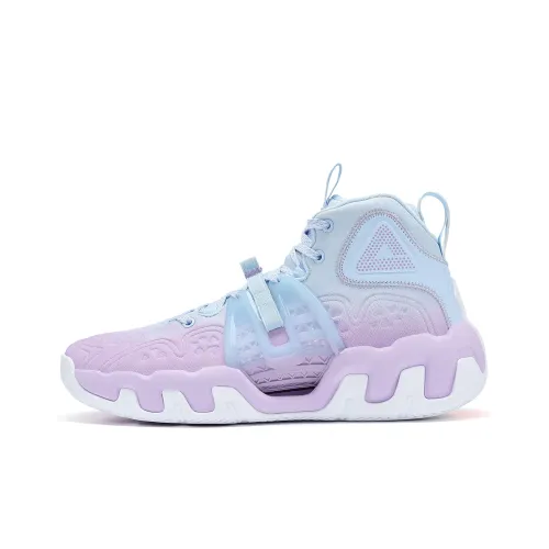 PEAK Basketball Shoes Men High-Top Hailan Light Purple