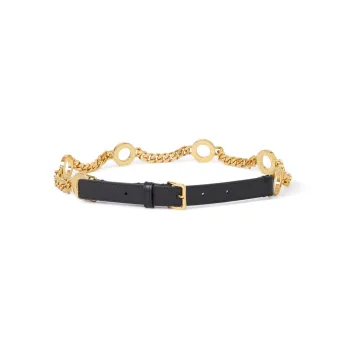 Burberry Logo-engraved Leather Chain Belt