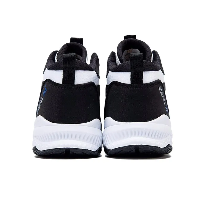 361° QU!KFOAM Anti Slip And Wear Resistant Lightweight Mid Top Basketball Shoes Men's White Black-3