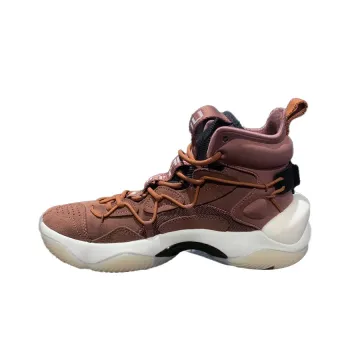 LiNing Power 6 Cushioned Slip Resistant High Top Performance Basketball Shoes Men's Muddy Gray Brown