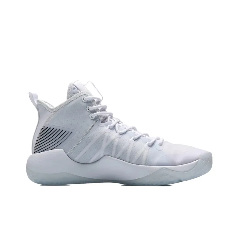 LINING Combat Hi Basketball Shoes Men Mid Top White/Black-1