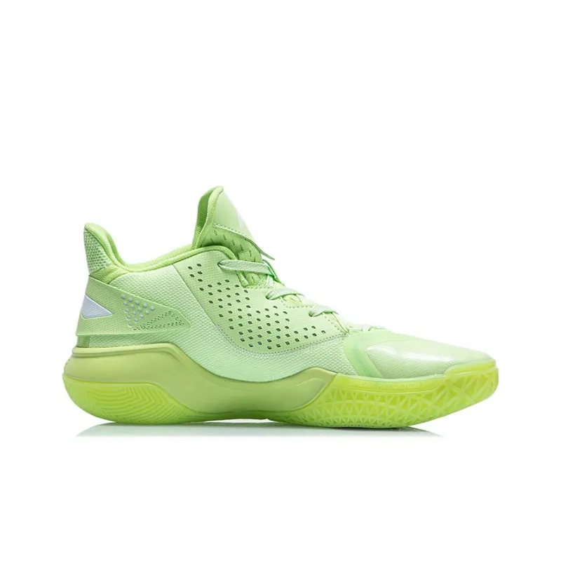 LiNing Sprint SE Cushioning Mid Top Performance Basketball Shoes Men's New Leaf Green-1
