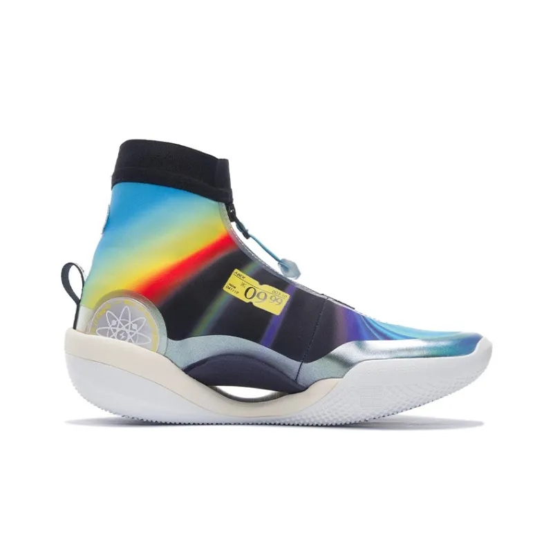 LINING WOW 9 Basketball Shoes Men High Top Dolphin Blue/Black/Flame Red-1