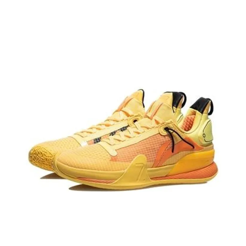 LiNing Blitz 7 Premium Premium Cushioning Anti Slip And Wear Resistant Low Top Basketball Shoes Men's Yellow-2