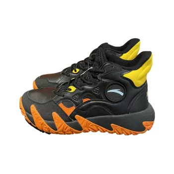 Naruto x Anta Anti Slip Wear Resistant Mid Top Basketball Shoes Men's Black Orange
