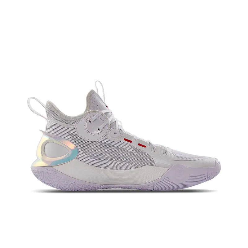 LiNing SONIC 10 Ultra Slip Resistant, Abrasion Resistant, Breathable Mid Top Basketball Shoes Men's White-1