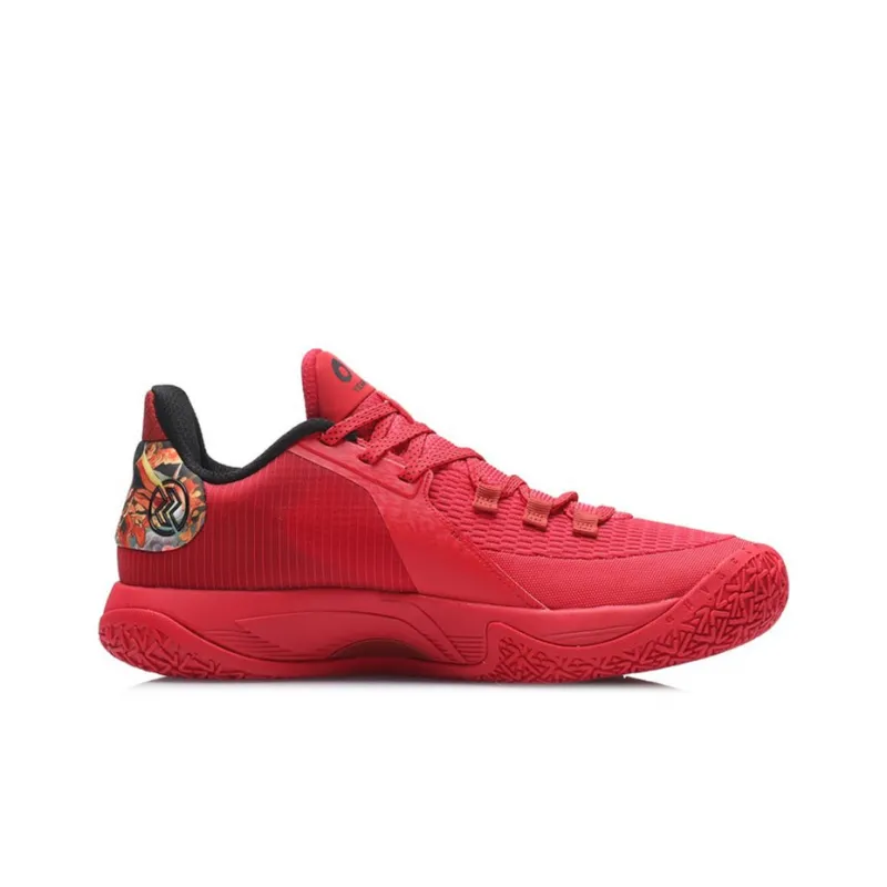LiNing Speed 7 Cushioning, Abrasion Resistant, Breathable Support Low Top Basketball Shoes Men's Red-1