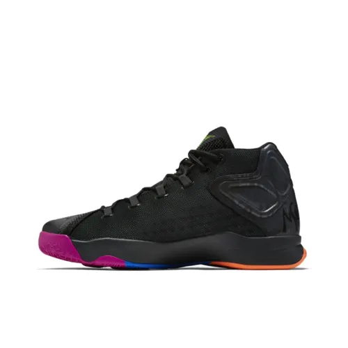 Jordan Melo M12 Basketball Shoes Men Mid-Top Black Color