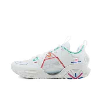 LINING All City 9 V1.5 Basketball Shoes Men Low Top White/Red/Green