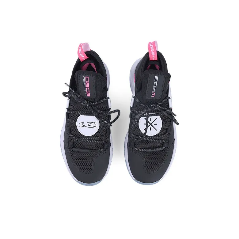 LiNing ALL DAY 5 Way Of Wade Abrasion Resistant Breathable Mid Top Basketball Shoes Men's Black White-3