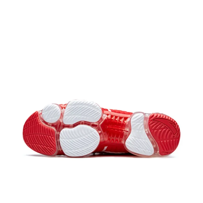 MARVEL x Anta SEEED Non-slip Lightweight High-Top Basketball Shoes Men's Red White-4