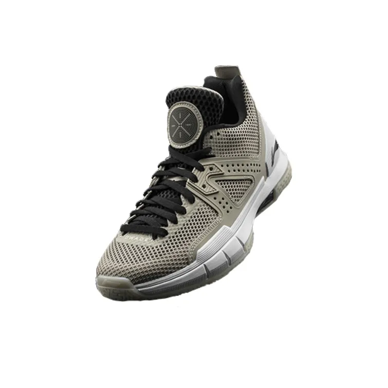LiNing WOW 5 Way Of Wade 5 Cushioned Slip-Resistant Lightweight Low-Top Basketball Shoes Men's Sand Yellow Black-1