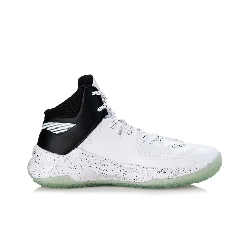 LiNing All In Team 3.5 Cushioning, Slip Resistant, And Abrasion Resistant High Top Basketball Shoes Men's Gray White-1