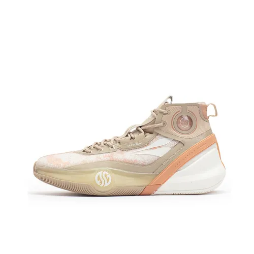361° AG3 Pro Basketball Shoes Men High Top Wheat Brown/Feather White