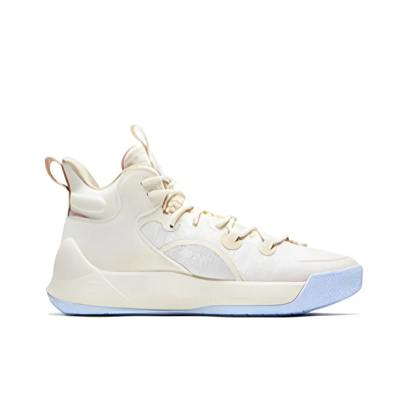 QIAODAN Busters 3Elite Durable Breathable High Top Basketball Shoes Men's Vanilla Yellow Union Blue-1